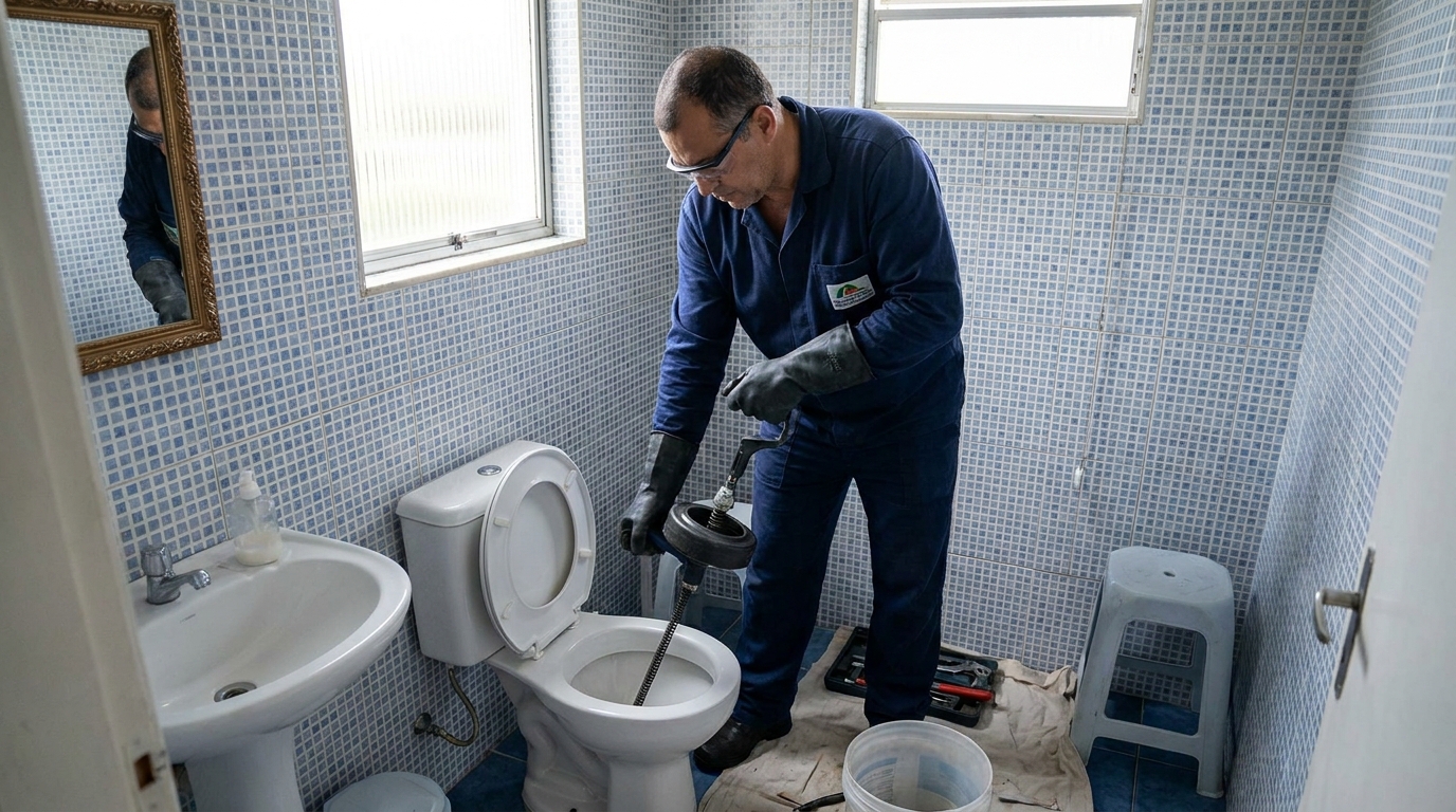 Desentupimento de vaso profissional em Presidente Prudente‑SP